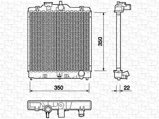 MAGNETI MARELLI radiatorius, variklio aušinimas 350213749000